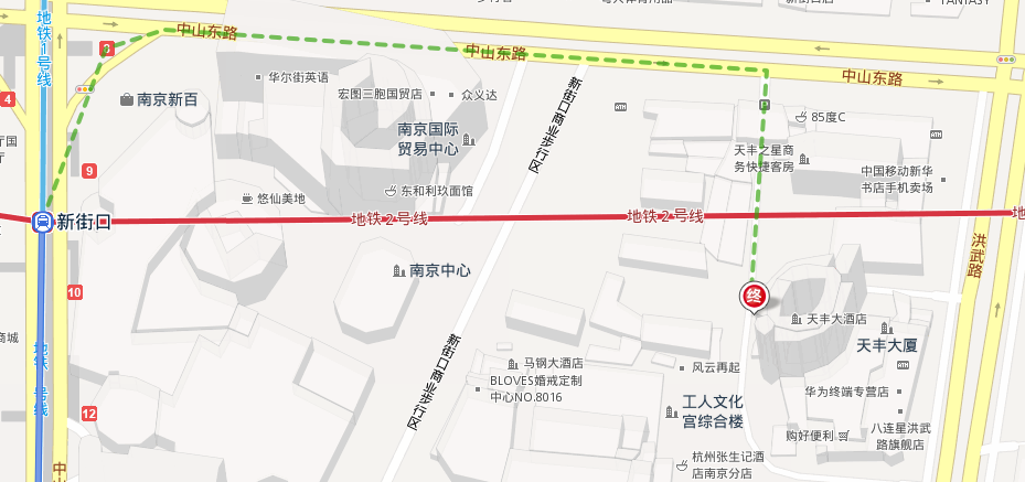 地鐵8號線出口到公司的路線